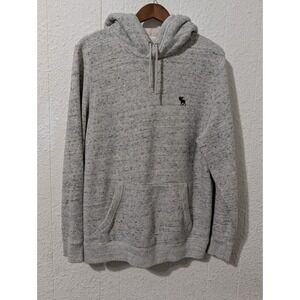 Ambercombie Fitch Hoodie, Soft A&J Fleece Lined, Gray, Mens Large